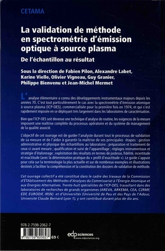 La validation de méthode en spectrométrie d'émission optique à source plasma. De l'échantillon au résultat
