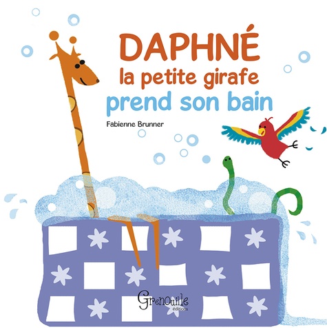 Fabienne Brunner - Daphné la petite girafe prend son bain.