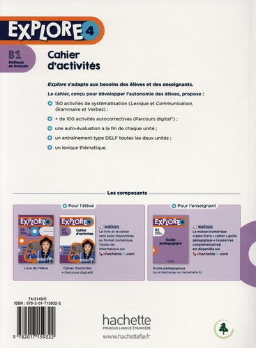 Explore 4 niveau B1. Cahier d'activités + Version numérique