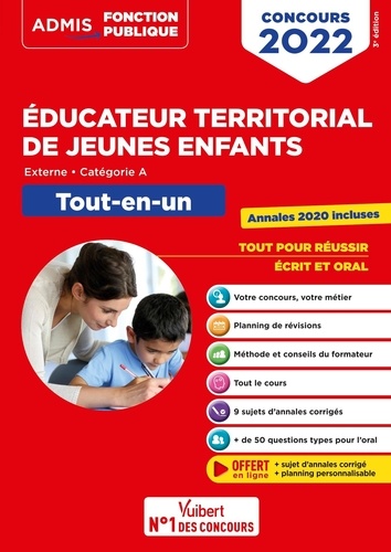 Concours Educateur territorial de jeunes enfants. Externe. Catégorie A. Tout-en-un  Edition 2022