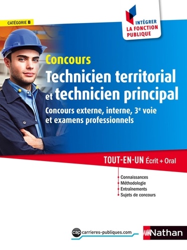 Concours Technicien territorial et technicien principal. Catégorie B, Concours externe, interne, 3e voie et examens professionnels