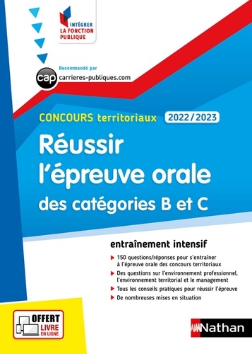 Réussir l'épreuve orale des catégories B et C Concours territoriaux  Edition 2022-2023