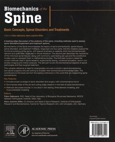 Biomechanics of the Spine. Basic Concepts, Spinal Disorders and Treatments