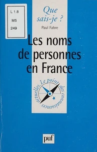 Les noms de personnes en France