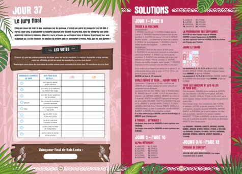 Cahier de vacances pour adultes Koh-Lanta  Edition 2020