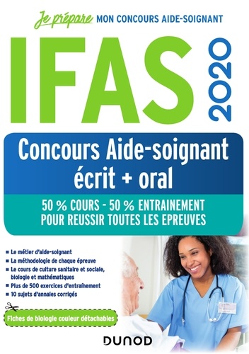 Fabrice de Donno et Corinne Pelletier - IFAS 2020 Ecrit + Oral Aide-soignant - 50% Cours - 50 % Entraînement.