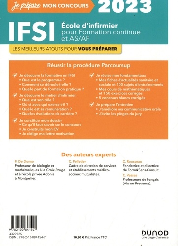 IFSI. Concours formation continue et Passerelle AS-AP, 50% cours - 50% entraînement  Edition 2023