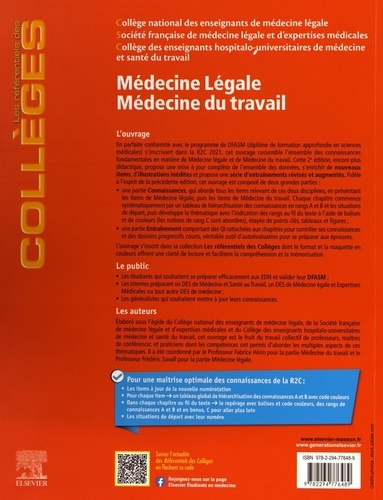 Médecine légale - Médecine du travail 2e édition