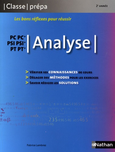 Fabrice Lembrez - Analyse PCSI/MPSI/PTSI.