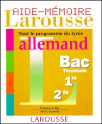 Fabrice Malkani - Allemand 2nde 1ere Et Terminale. Tout Le Programme Du Lycee.