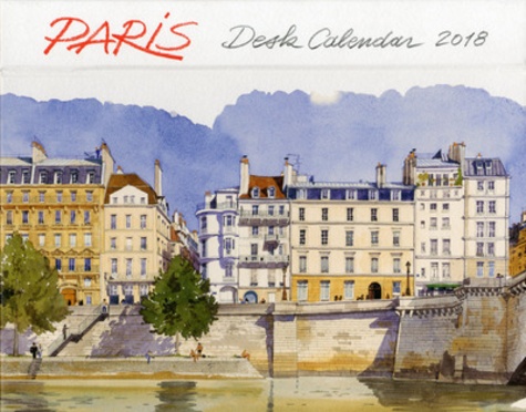 Fabrice Moireau - Agenda-planning 2018 Paris aquarelles.
