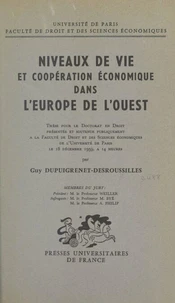 Niveaux de vie et coopération économique dans l'Europe de l'Ouest