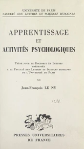 Apprentissage et activités psychologiques