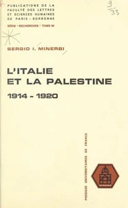 L'Italie et la Palestine, 1914-1920