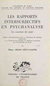 Les rapports intersubjectifs en psychanalyse