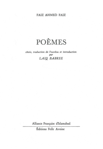 Faiz Ahmed Faiza - Poèmes.