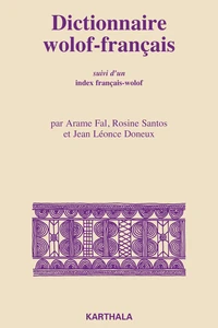 Dictionnaire wolof-francais, suivi d'un index francais-wolof