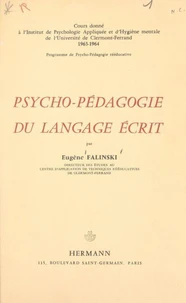 Psycho-pédagogie du langage écrit