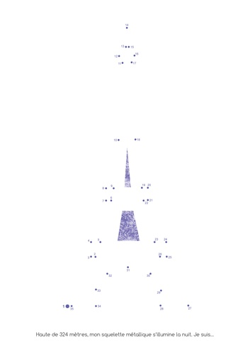 Les monuments de Paris à dessiner. En points à relier