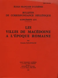Les Villes de Macédoine à l'époque romaine