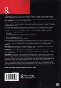 The Routledge Handbook of language learning and technology