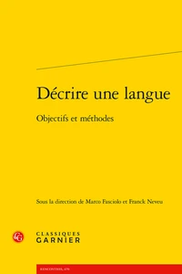 Décrire une langue