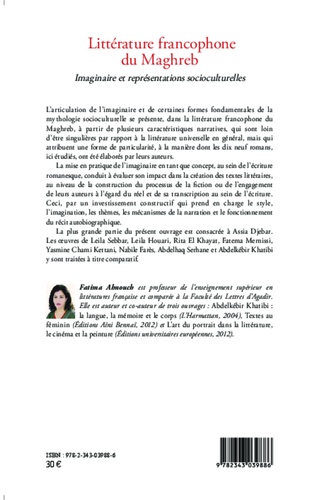 Littérature francophone du Maghreb. Imaginaire et représentations socioculturelles