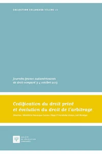 Codification du droit privé et évolution du droit de l'arbitrage