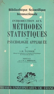 Introduction aux méthodes statistiques en psychologie appliquée