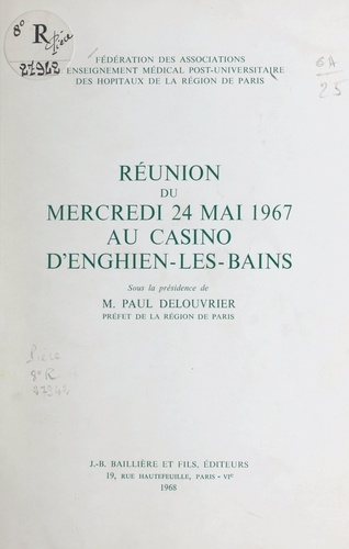 Réunion du mercredi 24 mai 1967 au casino d'Enghien-les-Bains