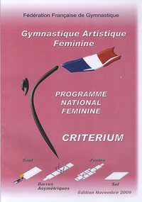  Fédération Française de Gym - Programme national féminin critérium - Gymnastique artistique féminine.