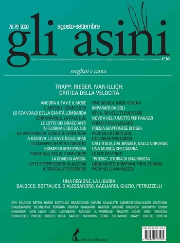Federica Lucchesini - "Gli asini" n. 78-79 agosto-settembre 2020.