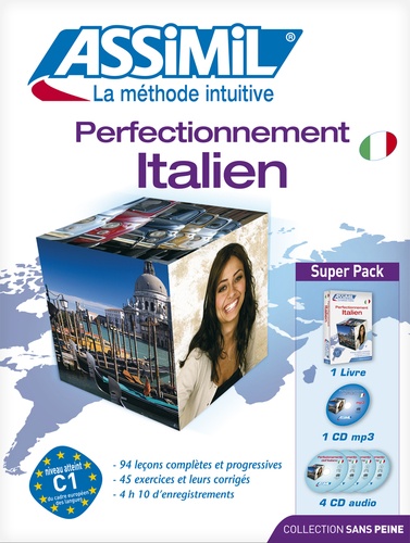 Perfectionnement italien. CD mp3  avec 4 CD audio