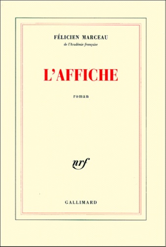 Félicien Marceau - L'affiche.