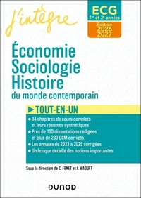 ECG 1 ET ECG 2 - Economie, Sociologie, Histoire du monde contemporain 2026-2027