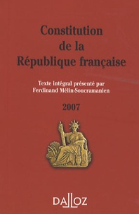 Livre de texte nova Constitution de la République française par Ferdinand Mélin-Soucramanien