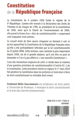 Constitution de la République française  Edition 2019