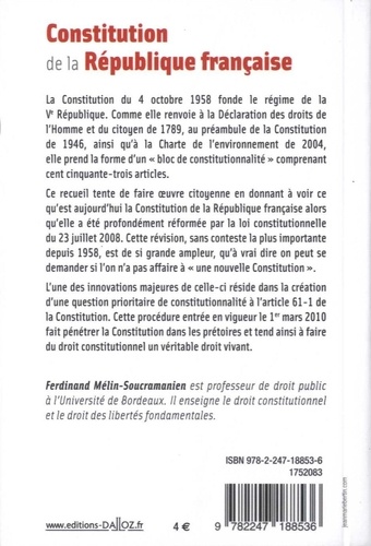 Constitution de la République française  Edition 2020