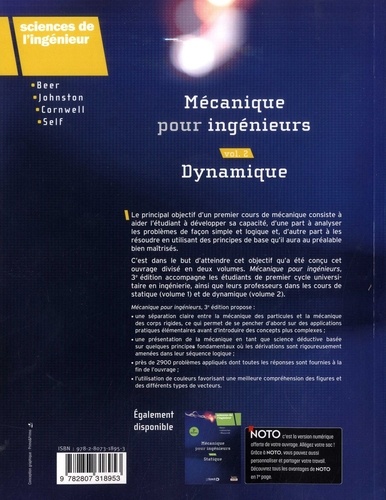 Mécanique pour ingénieurs. Volume 2, Dynamique 3e édition