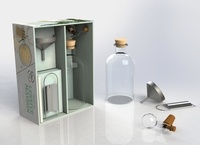 Fern Green - Coffret L'atelier à lessive maison - Avec 1 élégante bouteille, 1 doseur, 1 entonnoir, 1 râpe.