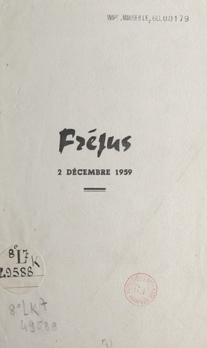 Fréjus, 2 décembre 1959