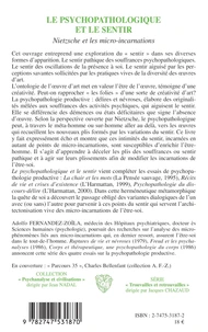 Le psychopathologique et le sentir : Nietzsche et les micro-incarnations