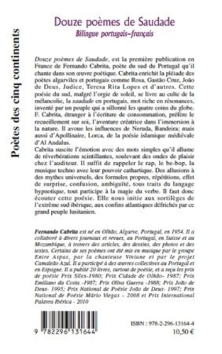 Douze poèmes de Saudade. Edition bilingue français-portugais