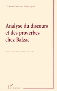 Analyse Du Discours Et Des Proverbes Chez Balzac