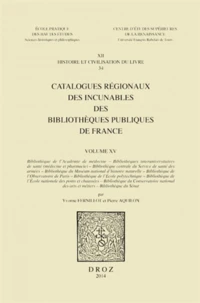 Catalogues régionaux des incunables des bibliothèques publiques de France