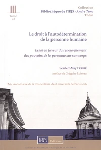 Le droit à l'autodétermination de la personne humaine