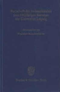 Festschrift der Juristenfakultät zum 600jährigen Bestehen der Universität Leipzig.