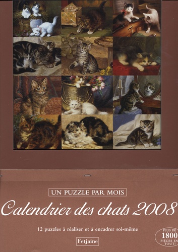  Fetjaine - Calendrier des chats 2008 - Un puzzle par mois.