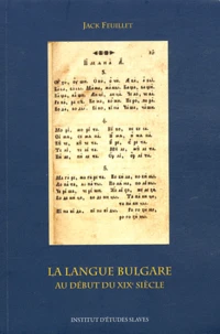 La langue bulgare au début du XIXe siècle