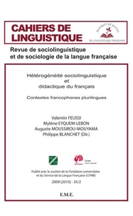 Hétérogénéité sociolinguistique et didactique du français : contextes francophones plurilingues